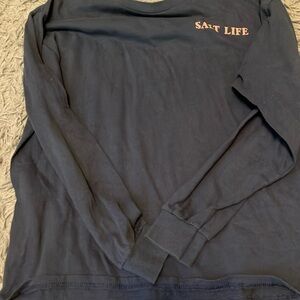Dark blue salt life long sleeve shirt